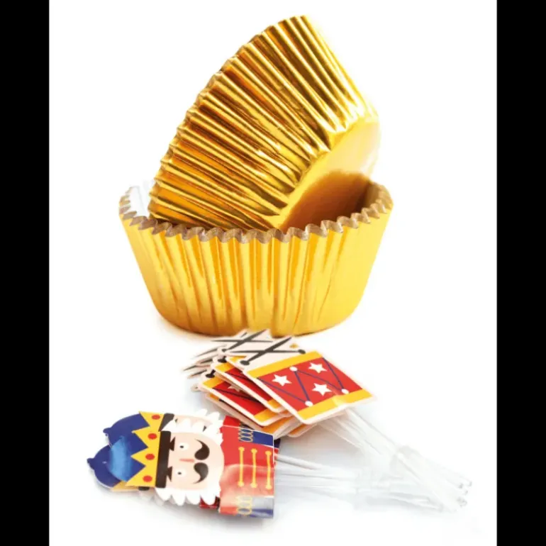 24 Caissettes Cupcakes + 24 Cake Toppers Casse Noisette Scrapcooking