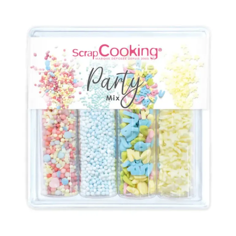 4 Décors en Sucre Party Mix 65 g ScrapCooking