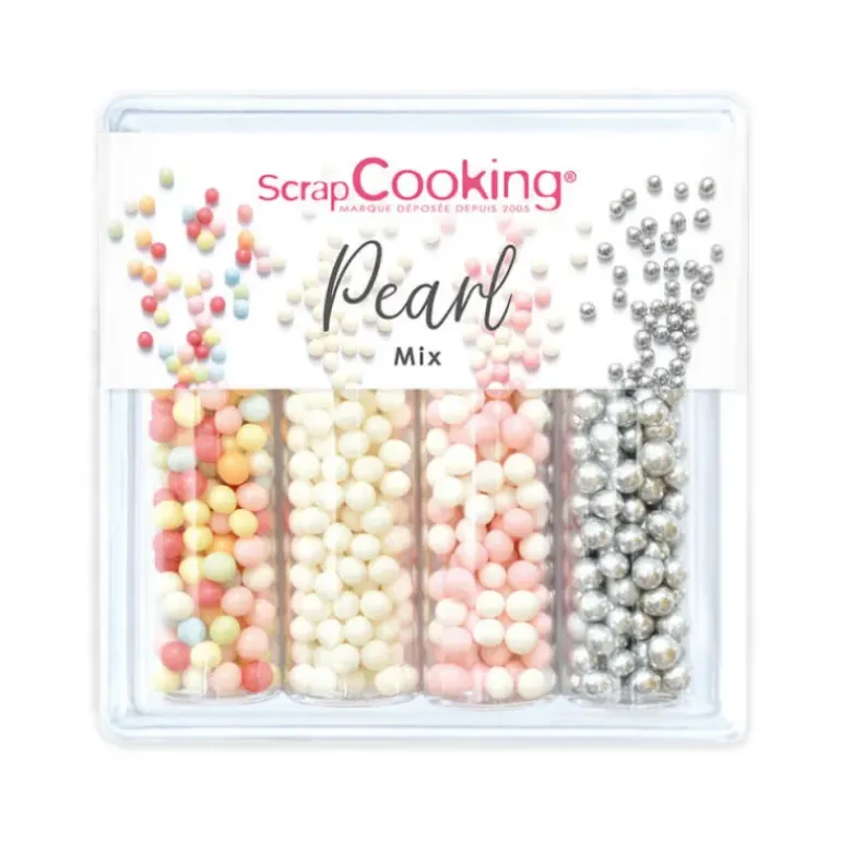 4 Décors en Sucre Pearl Mix 56 g ScrapCooking