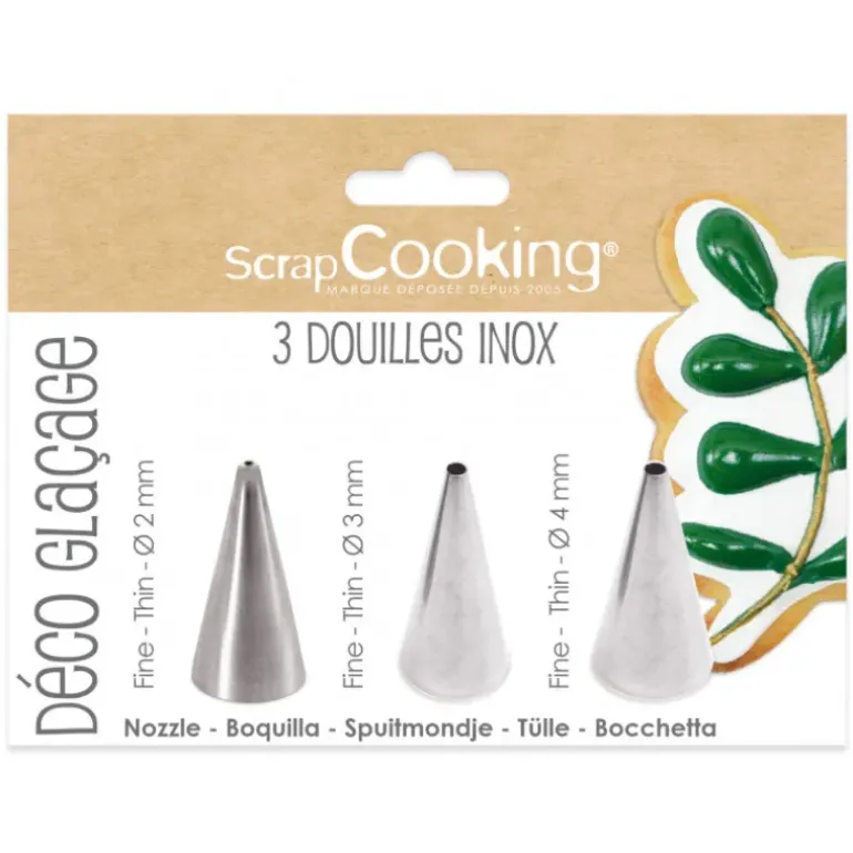 3 Douilles Pâtissières pour Glaçage Scrapcooking