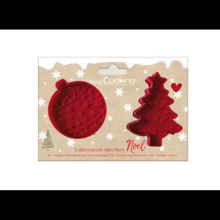 2 Emporte-pièces avec Ejecteurs Noël Scrapcooking