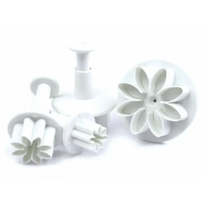 4 Emporte-Pièces Fleur à Poussoir Scrapcooking