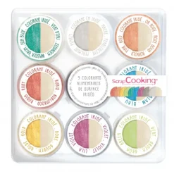 9 Mini Colorants Irisés 9 x 1,5 g Scrapcooking