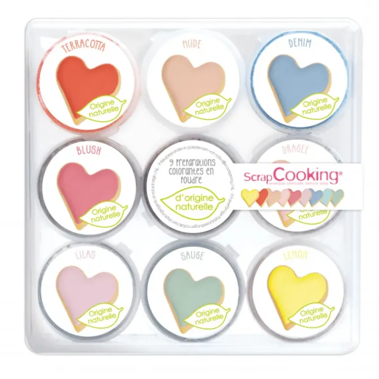 9 Mini Préparations Colorantes Naturelles 9 x 2 g Scrapcooking