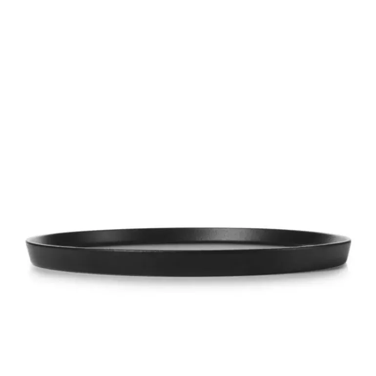 Assiette Plate Porcelaine Noire 24 cm Adélie Revol