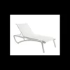 Bain de Soleil en Polypropylène Blanc Glacier Toile Blanche Sunset Grosfillex