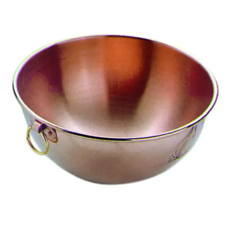 Bassine à confiture en cuivre à Blanc de 26 cm