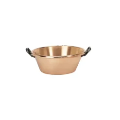 Bassine en cuivre lourde Ø 38 cm De Buyer