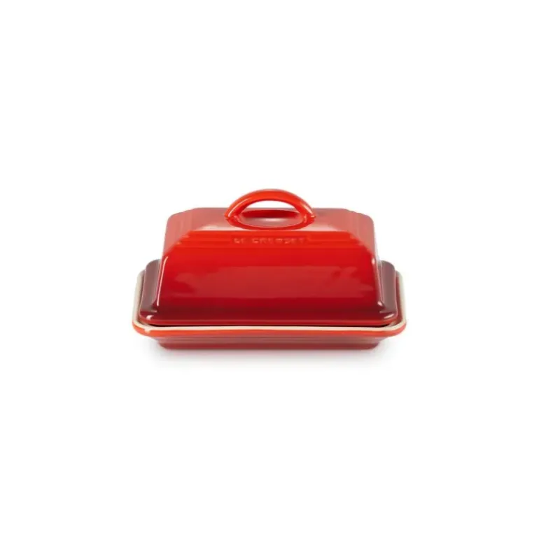 Beurrier Céramique avec Couvercle Cerise Le Creuset