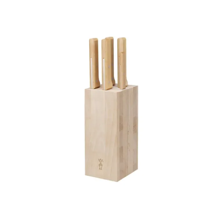 Bloc à Couteaux + 5 Couteaux Parallèle Viande Opinel