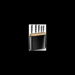 Bloc Couteau Noir Manille avec 5 Couteaux de Cuisine Ysis Sabatier
