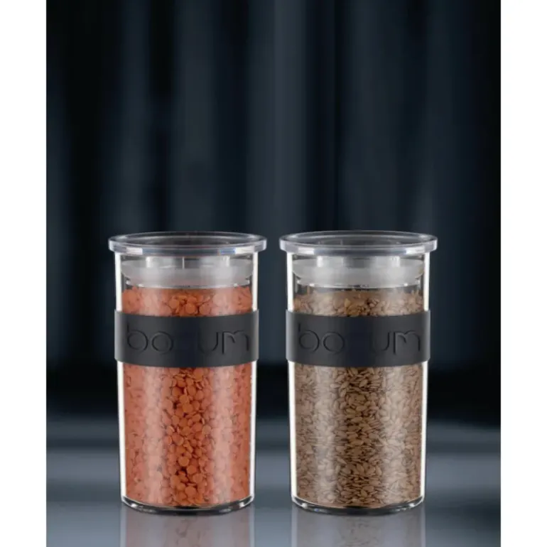 Bocal Plastique 250 ml avec Couvercle (x4) PRESSO Bodum