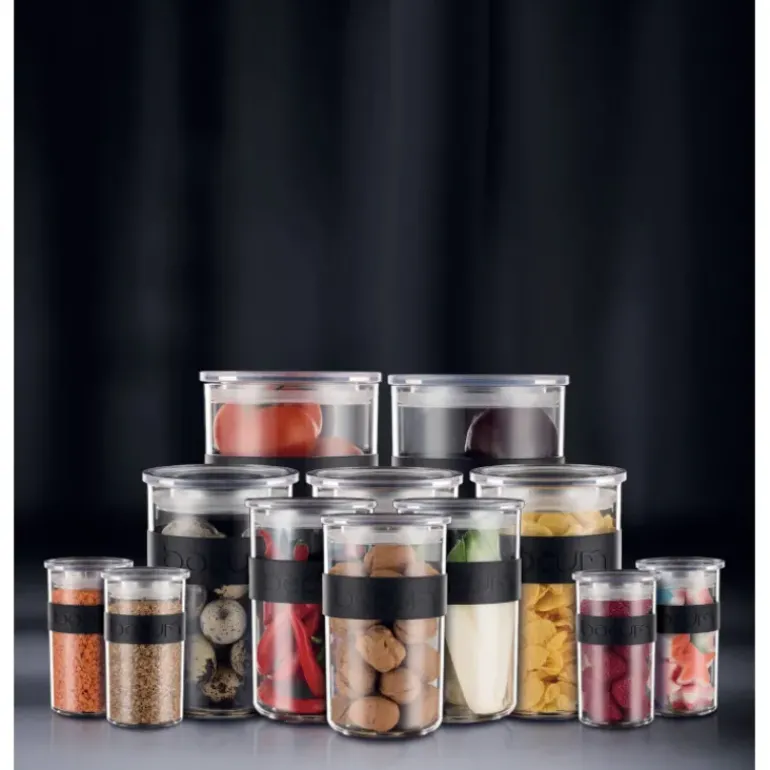 Bocal Plastique 250 ml avec Couvercle (x4) PRESSO Bodum