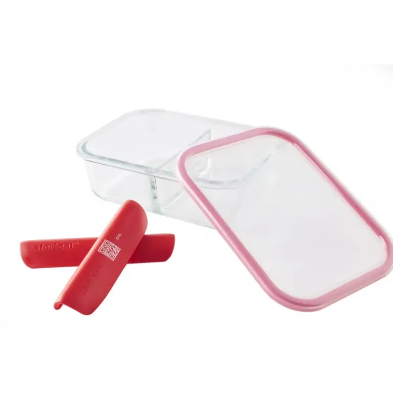 Boîte de Conservation Connectée avec Compartiments 1 L Rouge Stor'eat Mastrad