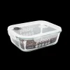 Boîte de Conservation en Verre Rectangle 2,25 L Pebbly