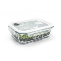 Boîte de Conservation en Verre Rectangle 1,5 L Pebbly
