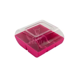 Boîte Fuchsia pour 6 Macarons Gatodéco