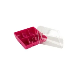 Boîte Fuchsia pour 6 Macarons Gatodéco