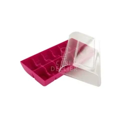 Boîte Fuchsia pour 12 Macarons Gatodéco