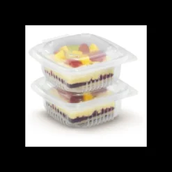 Boîte Plastique avec Couvercle 500 ml 14,2 x 12,3 cm x H 8,8 cm (x50) Ondipack