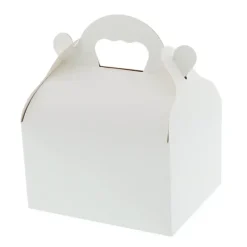 Boîte Pâtissière Blanche avec Poignées - 20 x 18 x H 7 cm - (x50)