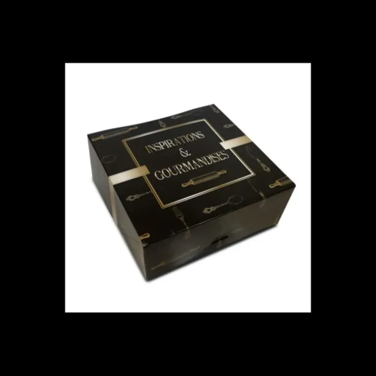 Boîte pâtissière Inspirations et Gourmandises - 16 x H 8 cm - (x50)