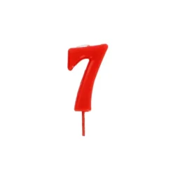 Bougie Chiffre 7 Rouge Gatodéco