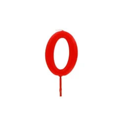 Bougie Chiffre 0 Rouge Gatodéco