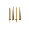 Bougies Dorées (x12) avec bobèches Gatodéco