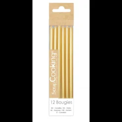 Bougies Longues Dorées 12 cm (x12) Scrapcooking