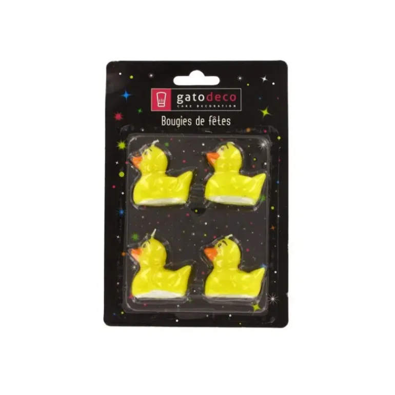Bougies Petits Canards (x4) Gatodéco