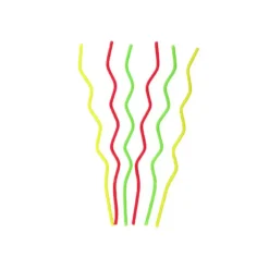 Bougies Zig-Zag Multicolores (x6) Gatodéco