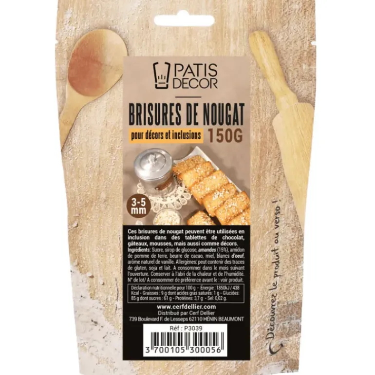 Brisures de Nougat 150 g Patisdécor