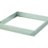 Cadre à Tarte Carré Inox Perforé 8 cm H.2 cm