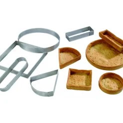 Cadre à Tarte Rectangle Inox Perforé 24x8 cm H.2 cm