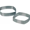 Cadre Pâtisserie Carré Bombé Inox 24 cm x H 4.5 cm Mallard Ferrière