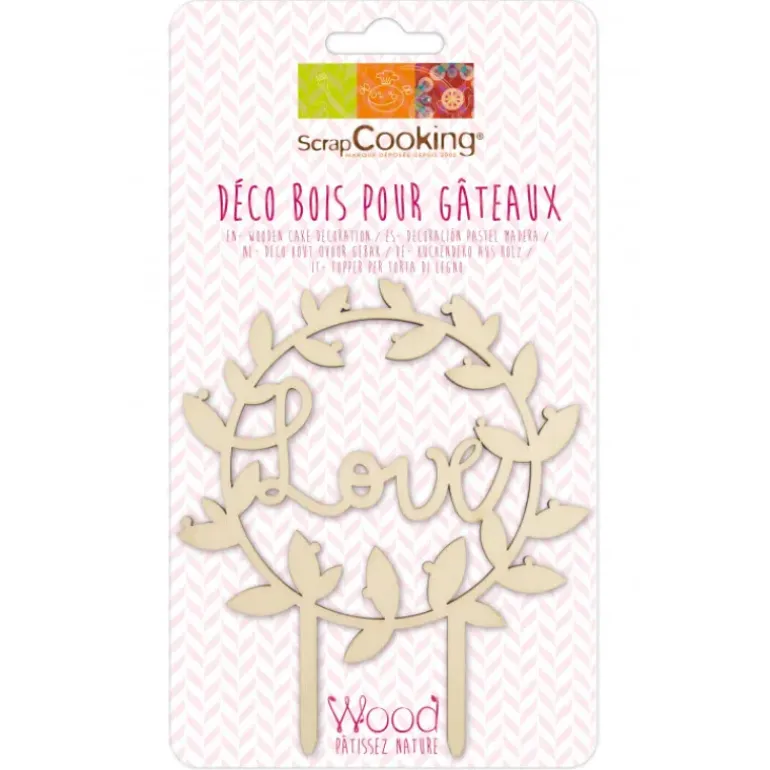 Cake Topper Bois Love 12,5 cm Scrapcooking