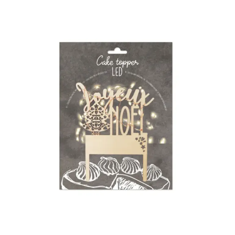 Cake Topper Joyeux Noël Led ScrapCooking