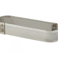 Cercle à Tarte Oblong Inox Perforé 28x10 cm H.2 cm