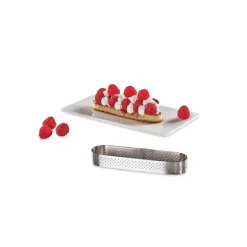 Cercle perforé forme Oblong 14,5 x 3,5 cm de L'école Valrhona par De Buyer