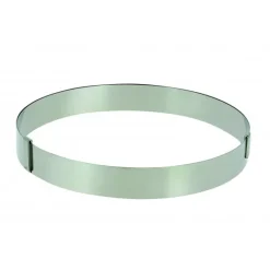 Cercle Pâtisserie Réglable Inox Ø18 à 36 cm H.3 cm De Buyer
