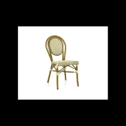 Chaise Tressée Bamboo Chocolat et Crème Lyrose