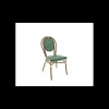 Chaise Tressée Bamboo Vert et Crème Lyrose