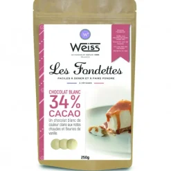 Chocolat Blanc 34% Fondettes 250g Weiss
