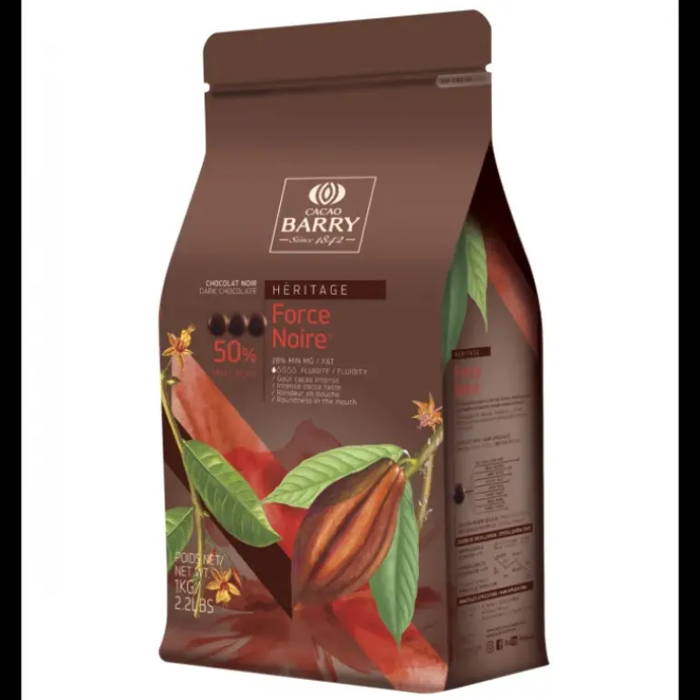 Chocolat Force Noire 50% pistoles 1 kg Barry