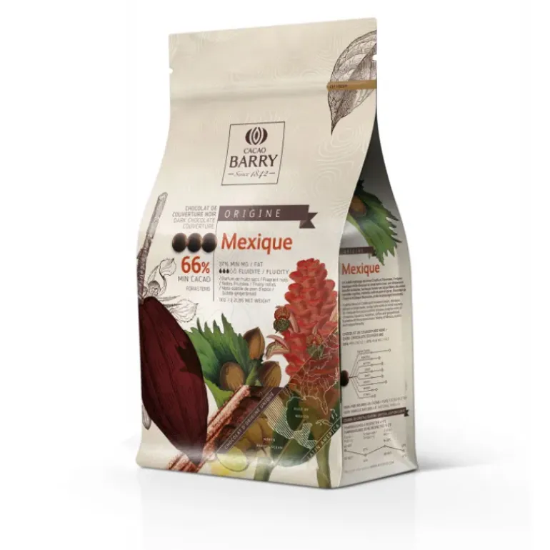Chocolat noir origine Mexique 66% 1 kg Pistoles