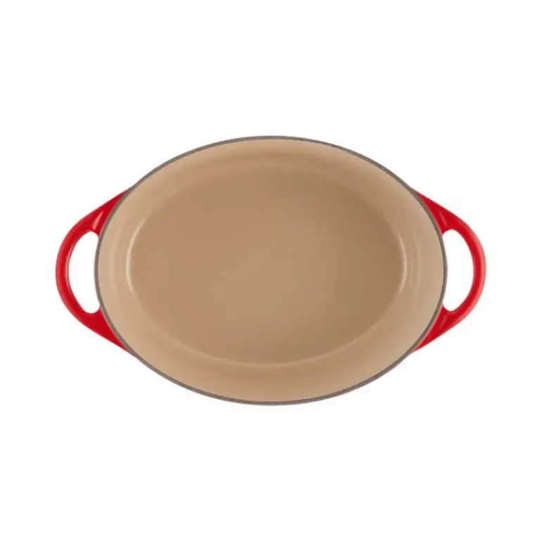 Cocotte Doufeu Ovale en Fonte 32 cm Cerise Le Creuset