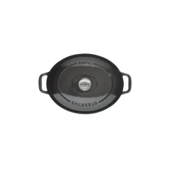Cocotte en Fonte Ovale 31 cm Caviar Chasseur