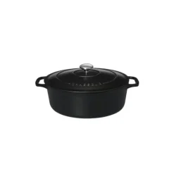 Cocotte en Fonte Ovale 27 cm Noir Mat Chasseur