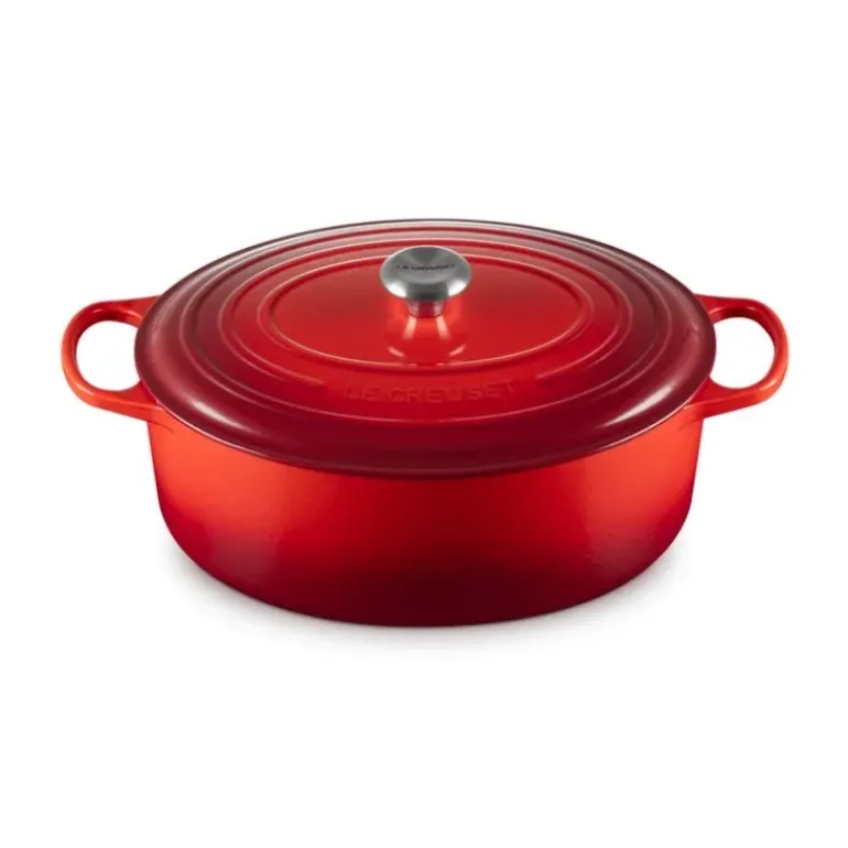 Cocotte en Fonte Ovale 35 cm Cerise Le Creuset Signature